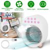 4 In 1 Portable Mini Desktop Air Conditioner Fan Water Mist Cooling Fan USB Rechargeable Humidifier Fan Evaporative Air Cooler 3 Wind Modes Colorful L