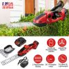 24V Cordless Handheld Grass Shear Hedge Trimmer with 90° Cutting Angle 2Pcs Replaceable Blades Electric Shrub Trimmer Hedge Cutter with Detachable Bat