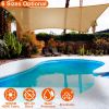 Rectangle Shade Sails Top Canopy 98% UV Block Awning Shelter 185GSM HDPE Patio Cover with Snap Hooks Ropes for Outdoor Garden Backyard