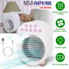 4 In 1 Portable Mini Desktop Air Conditioner Fan Water Mist Cooling Fan USB Rechargeable Humidifier Fan Evaporative Air Cooler 3 Wind Modes Colorful L