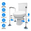Toilet Safety Rails for Elderly Adjustable Toilet Safety Rails Stand Alone Toilet Safety Frame with Adjustable Heights Width for Elderly Pregnant Pati