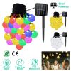 Globe String Solar Lights 30 Ball LED Fairy Solar Lamps 8 Lighting Modes IP65 Waterproof Decorative Lamp w/ Stake Garden Lawn Flower Trees Patio Garde
