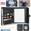 Padfolio Portfolio Folder Business Document Organizer PU Leather Padfolio Holder Case for 9.7" iPad Tablet Business Cards