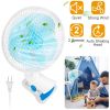 Clip On Fan 2 Speeds Quiet Clamp Fan Adjustable Tilt Auto Shaking Fan Wall Mount Personal Fan For Desk Office Home Baby Strollers Table Tops w/ 3.94FT