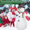 7.9FT Christmas Inflatable Giant Snowman Blow up Light up Snowman with LED Lights Hat Scarf  IPX4 Waterproof Christmas Outdoor Yard Lawn Holiday Decor