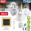 Solar Lights 22LEDs Outdoor Security Lights Motion Sensor IP44 Water-Resistant 360° Rotatable Dual Heads Solar Wall Light for Entryways Stairs Yard Ga