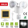 Solar Lights 22LEDs Outdoor Security Lights Motion Sensor IP44 Water-Resistant 360° Rotatable Dual Heads Solar Wall Light for Entryways Stairs Yard Ga