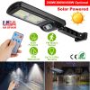 Solar Powered Wall Lights Outdoor 120LED Beads Motion Sensor Lamp IP65 Waterproof 3 Modes Sensor Light W/ Remote Control For Street Front Door Deck