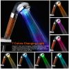 Handheld Shower Head High Pressure Powerful Filter Shower Head with 7 Colors Changing Light