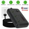 Power Strip with 5.9FT Extension Cord 3 AC Outlets and 4 USB A Ports 2 USB C Port 2500W Wall Mount Outlet Extender for Home Office Dorm Travel