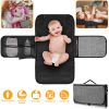 Portable Changing Pad Foldable Diaper Changing Pad Kit Waterproof Wipeable Changing Mat Stain Resistant Travel Changing Mat Bag