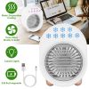 4 In 1 Portable Mini Desktop Air Conditioner Fan Water Mist Cooling Fan USB Rechargeable Humidifier Fan Evaporative Air Cooler 3 Wind Modes Colorful L