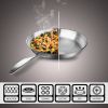 SOGA Stainless Steel Fry Pan 34cm Frying Pan Top Grade Induction Cooking FryPan