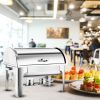SOGA 9L Stainless Steel Full Size Roll Top Chafing Dish Food Warmer