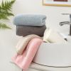 The 10 pieces of 75*35 coral silk towel set are made of soft coral fabric, which has good affinity and water absorption