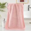 The 10 pieces of 75*35 coral silk towel set are made of soft coral fabric, which has good affinity and water absorption