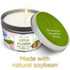 Magnificent 101 Long Lasting Lotus Flower Aromatherapy Candle | 6 Oz - 35 Hour Burn Time Paraffin Free