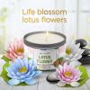 Magnificent 101 Long Lasting Lotus Flower Aromatherapy Candle | 6 Oz - 35 Hour Burn Time Paraffin Free