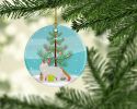 NEW Arabian Mau Cat Christmas Ceramic Ornament Christmas Tree Hanging Decorations for Home Christmas Holiday, Party, Gift, 3 in, Multicolor