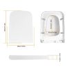 1pc white silent closed PP toilet lid, durable bathroom toilet lid, thickened design, easy to install household plastic seat ring
