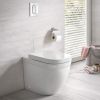 1pc, ergonomic toilet seat, soft close toilet seat with quick release function, thickened bathroom polypropylene square toilet seat