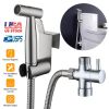 Handheld Bidet Sprayer Stainless Steel Bathroom Shower Toilet Bidet Sprayer Baby Cloth Diaper Sprayer Kit w/ Hose Brass Valve For Personal Hygiene Toi