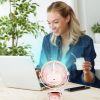 Portable Quiet Clip On Fan With 5 Speeds 3 Brightness 720° Fully Adjustable Angle Type-C Rechargeable Clip Desk Wall Mounted Fan For Camping Office Ho