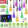 Outdoor Solar String Lights 21 Feet 30 LEDs Water Drop Solar Powered Lights Waterproof Solar Fairy Lights Decorative Solar Powered Lights for Home Pat