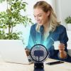 Portable Quiet Clip On Fan With 5 Speeds 3 Brightness 720° Fully Adjustable Angle Type-C Rechargeable Clip Desk Wall Mounted Fan For Camping Office Ho