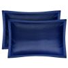 2 Pack Soft Silky Satin Pillow Case Hypoallergenic Breathable Bed Pillow Cover Queen Size Pillowcase Great for Hair Skin