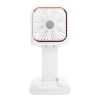 5 In 1 Folding Mini Fan Hands-free Rechargeable Neck Fan Handheld Fan with 3 Speeds Power Bank Phone Holder Neck Strap for Home Office Travel Dormitor