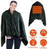 USB Heated Blanket Electric Heated Blanket Heated Poncho Shawl Wrap Throw with Zipper Washable for Home Office 59*31in