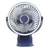Portable Quiet Clip On Fan With 5 Speeds 3 Brightness 720° Fully Adjustable Angle Type-C Rechargeable Clip Desk Wall Mounted Fan For Camping Office Ho
