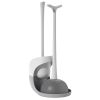 Toilet Plunger and Brush Combo Set with Ventilated Holder 2 in 1 Toilet Cleaning Tools Set with Caddy Stand for Bathroom