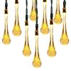 Outdoor Solar String Lights 21 Feet 30 LEDs Water Drop Solar Powered Lights Waterproof Solar Fairy Lights Decorative Solar Powered Lights for Home Pat