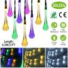 Outdoor Solar String Lights 21 Feet 30 LEDs Water Drop Solar Powered Lights Waterproof Solar Fairy Lights Decorative Solar Powered Lights for Home Pat