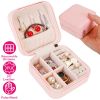 Mini Jewelry Storage Box Portable Ring Earring Necklace Storage Travel Case PU Leather Jewelry Organizer Gift