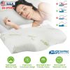 Bamboo Memory Foam Sleep Pillow Contoured Cervical Orthopedic Pillow Neck Support Breath Pillow