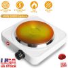 1500W Electric Single Burner Portable Heating Hot Plate Stove Countertop RV Hotplate with Non Slip Rubber Feet 5 Temperature Adjustments