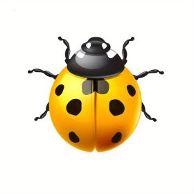 1pc/6pcs, Metal Ladybugs Wall Decor, Metal Ladybugs Hanging Decor, Home Decor, Garden Decor, Wall Decor, Bedroom Decor, Wedding Decor, Party Decor (Color: orange)
