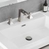 New Waterfall Bathroom Sink Faucet 3 Hole Dual Handle 8 Inch Bath Faucet with Plastic Perforated Drainer