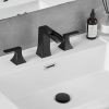 New Waterfall Bathroom Sink Faucet 3 Hole Dual Handle 8 Inch Bath Faucet with Plastic Perforated Drainer