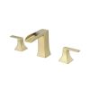 New Waterfall Bathroom Sink Faucet 3 Hole Dual Handle 8 Inch Bath Faucet with Plastic Perforated Drainer